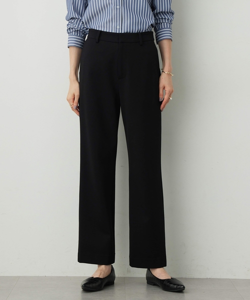 A/C DESIGN BY ALPHA CUBIC(エーシーデザインバイアルファキュービック)の「【アルファブリック】ストレッチストレートパンツ【ウエストゴム・セットアップ対応】(その他パンツ・レディース・ブラック・61/64/67/70)」の2枚目の写真