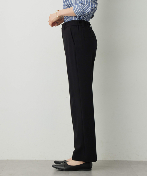 A/C DESIGN BY ALPHA CUBIC(エーシーデザインバイアルファキュービック)の「【アルファブリック】ストレッチストレートパンツ【ウエストゴム・セットアップ対応】(その他パンツ・レディース・ブラック・61/64/67/70)」の3枚目の写真