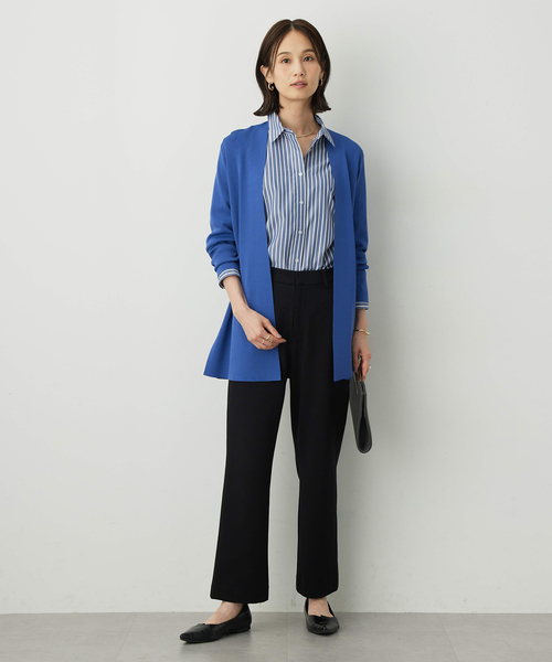 A/C DESIGN BY ALPHA CUBIC(エーシーデザインバイアルファキュービック)の「【アルファブリック】ストレッチストレートパンツ【ウエストゴム・セットアップ対応】(その他パンツ・レディース・ブラック・61/64/67/70)」の6枚目の写真