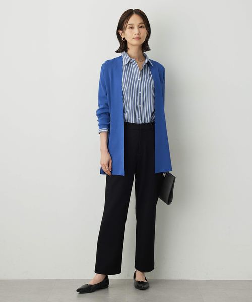 A/C DESIGN BY ALPHA CUBIC(エーシーデザインバイアルファキュービック)の「【アルファブリック】ストレッチストレートパンツ【ウエストゴム・セットアップ対応】(その他パンツ・レディース・ブラック・61/64/67/70)」の7枚目の写真