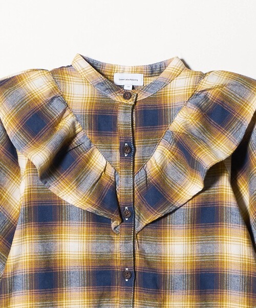 green label relaxing(グリーンレーベルリラクシング)の「オンブレチェック ワンピース / キッズ 100cm-160cm(ワンピース・キッズ・イエロー/ケリーグリーン・150cm/110cm/140cm/160cm/130cm/100cm/120cm)」の17枚目の写真