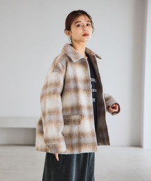 studio CLIP | シャギーチェックジャケットコート(その他アウター)
