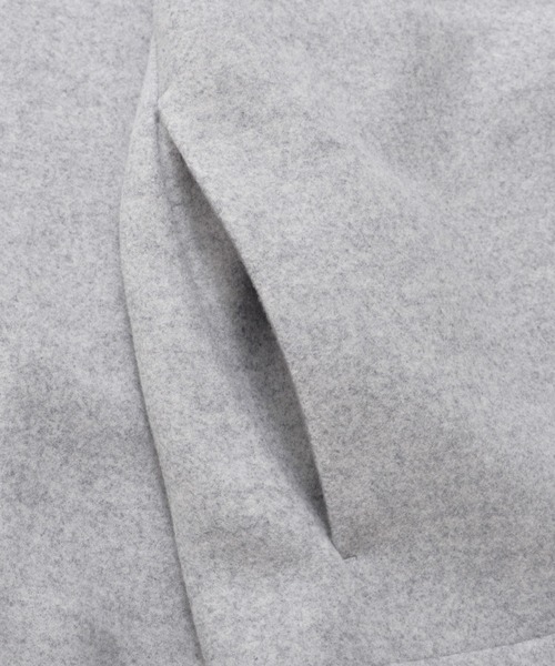 Arnold Palmer（アーノルドパーマー）の「ウールライクメルトン コクーンジャケット（ノーカラージャケット・レディース・ブラック/アイボリー/杢グレー・S/M/L）」の18枚目の写真