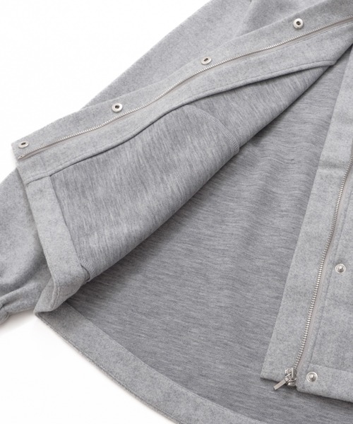 Arnold Palmer（アーノルドパーマー）の「ウールライクメルトン コクーンジャケット（ノーカラージャケット・レディース・ブラック/アイボリー/杢グレー・S/M/L）」の20枚目の写真