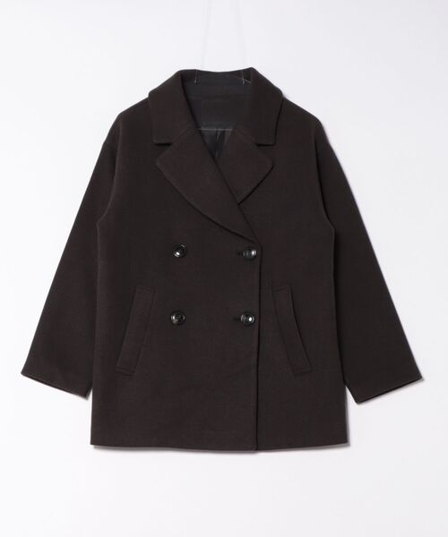 VENCEEXCHANGE（ヴァンスエクスチェンジ）の「ストレッチメルトンチェスターコート（チェスターコート・レディース・ブラック/ブラウン系その他・M/L）」の6枚目の写真