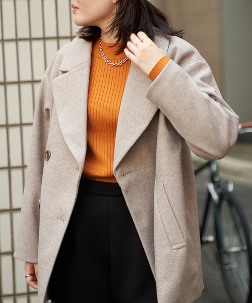 VENCEEXCHANGE（ヴァンスエクスチェンジ）の「ストレッチメルトンチェスターコート（チェスターコート・レディース・ブラック/ブラウン系その他・M/L）」の10枚目の写真