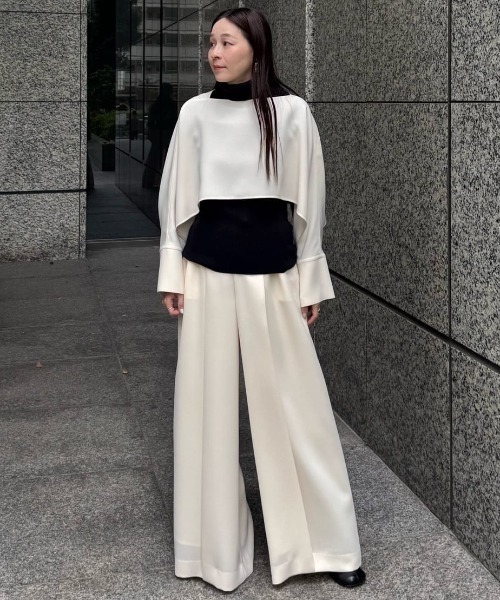 ADORE（アドーア）の「◆シルキーダブルクロスパンツ（その他パンツ・レディース・グリーン/ホワイト系その他・38/36）」の6枚目の写真