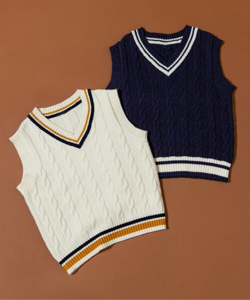 BREEZE（ブリーズ）の「【洗える】フォーマルニットベスト（ニット/セーター・キッズ・アイボリー/ネイビー・90/100/110/120/130）」の10枚目の写真