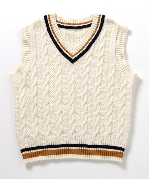 BREEZE（ブリーズ）の「【洗える】フォーマルニットベスト（ニット/セーター・キッズ・アイボリー/ネイビー・90/100/110/120/130）」の3枚目の写真