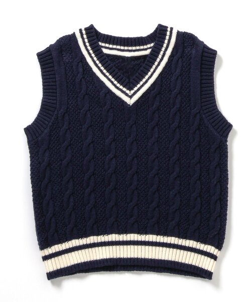 BREEZE（ブリーズ）の「【洗える】フォーマルニットベスト（ニット/セーター・キッズ・アイボリー/ネイビー・90/100/110/120/130）」の5枚目の写真