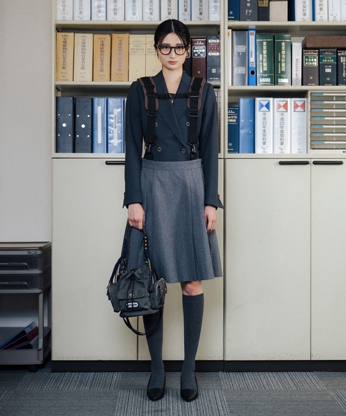 NON TOKYO(ノントーキョー)の「2WAY SHOULDER GIMMICK PLEATS SKIRT(スカート・レディース・ピンク/ブラック/グレー・FREE)」の15枚目の写真