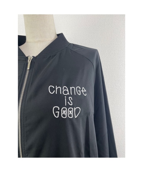 WORLD WIDE LOVE!（ワールドワイドラブ）の「CHANGE IS GOODブルゾン（ブルゾン・レディース・ブラック/スミクロ・1）」の11枚目の写真
