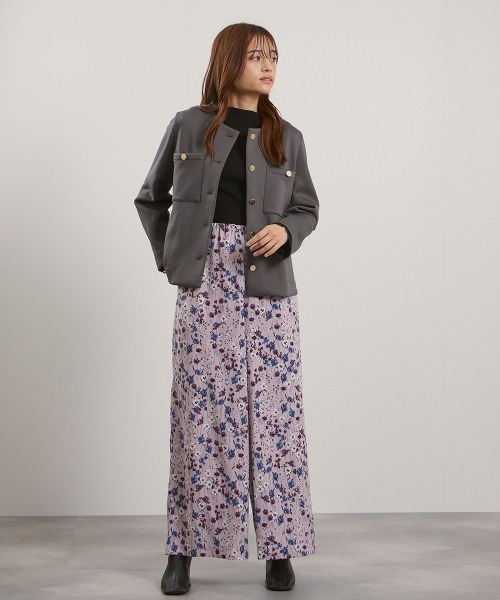 QUEENS COURT（クイーンズコート）の「マルチフラワーイージーワイドパンツ≪手洗い可能≫（その他パンツ・レディース・ホワイト系その他/ブラック系その他/パープル系その他/ダークネイビー・M）」の12枚目の写真