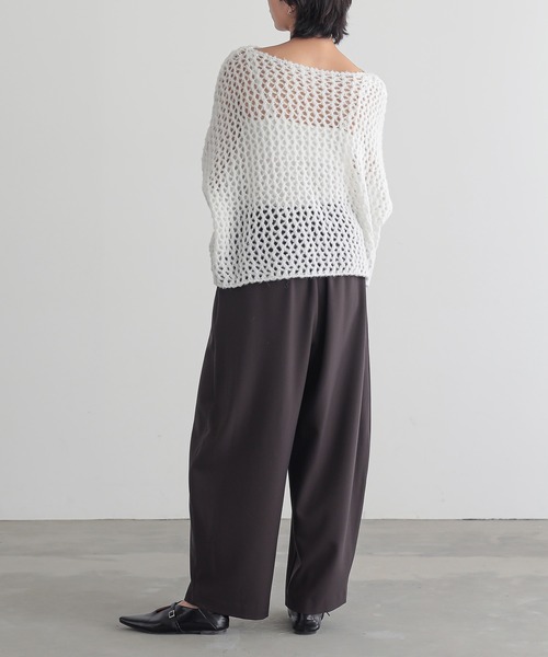 for/c（フォーシー）の「[低身長/高身長向けサイズ有]ウエスト異素材リラックスカーブパンツ【サスティナブル】（その他パンツ・レディース・ブラック/グレー/ブラウン・M/L/LL/PM/TM）」の21枚目の写真