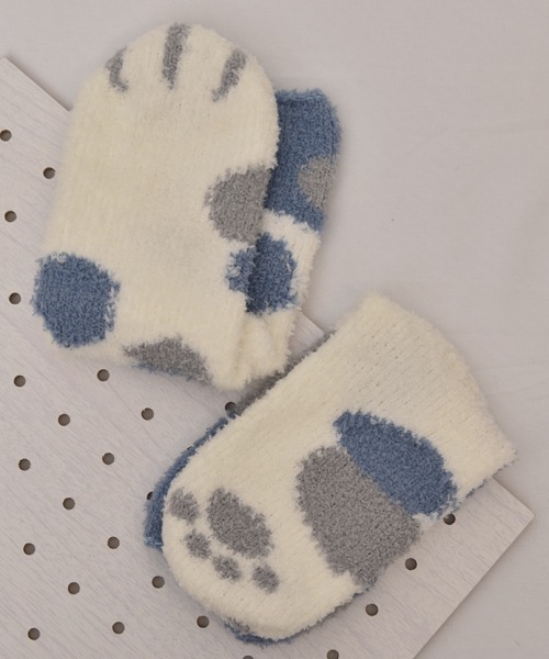 VIBGYOR Women(ヴィブジョー ウィメン)の「【float】ふわふわ モコモコ ネコ柄 パステル カラー デザイン ルームソックス【12色展開】(ソックス/靴下・レディース・グレー系1/ベージュ系2/グリーン系2/ブルー系3/ブルー系1/ピンク系1/ピンク系2/ピンク系3/グリーン系1/ベージュ系3/グリーン系3/ブルー系2・FREE)」の18枚目の写真