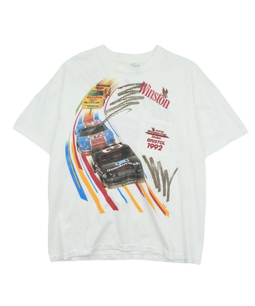 VINTAGE(ヴィンテージ)の「【USED】90’s Winston “NASCAR Winston Cup Series” ポケット付き レーシング Tシャツ USA製(Tシャツ/カットソー・メンズ・ホワイト・X-LARGE)」の1枚目の写真
