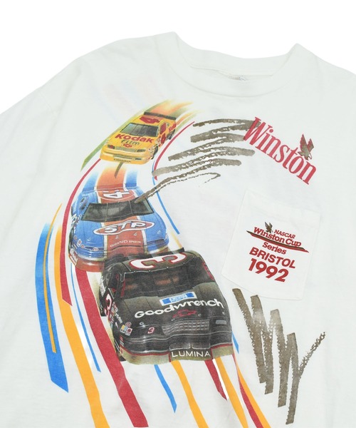 VINTAGE(ヴィンテージ)の「【USED】90’s Winston “NASCAR Winston Cup Series” ポケット付き レーシング Tシャツ USA製(Tシャツ/カットソー・メンズ・ホワイト・X-LARGE)」の2枚目の写真