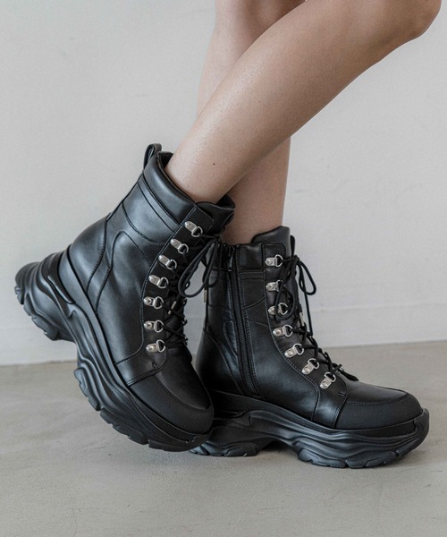 HARE（ハレ）の「モードマウンテンブーツ(HARE)（ブーツ・レディース・ブラック/シルバー・MEDIUM/LARGE）」の5枚目の写真