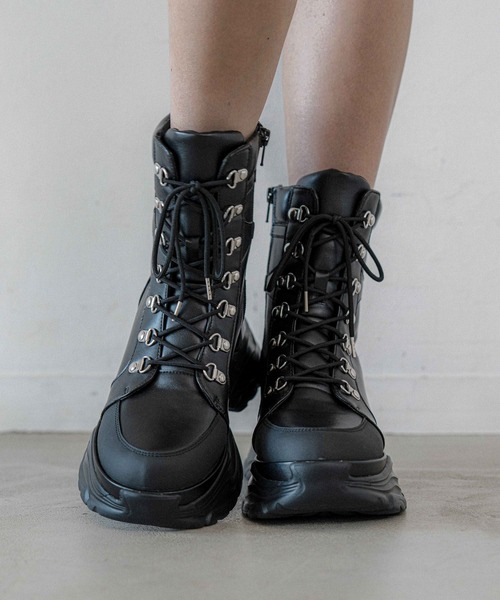 HARE（ハレ）の「モードマウンテンブーツ(HARE)（ブーツ・レディース・ブラック/シルバー・MEDIUM/LARGE）」の4枚目の写真