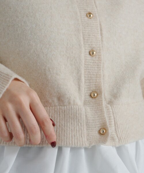 Kastane（カスタネ）の「*2WAYバルーンニットカーディガン（カーディガン/ボレロ・レディース・グレー/アイボリー/ブラック・FREE）」の6枚目の写真