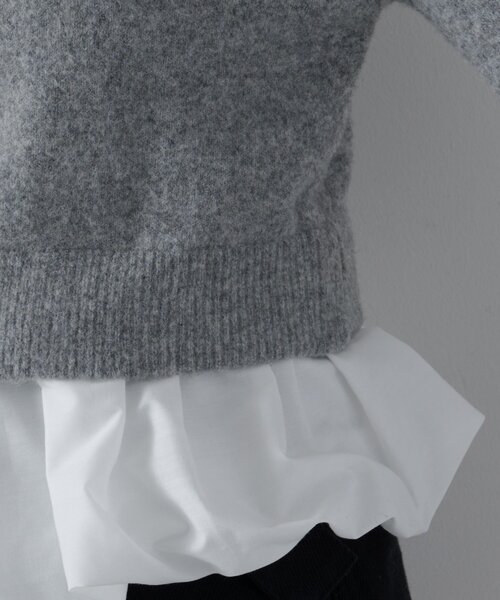 Kastane（カスタネ）の「*2WAYバルーンニットカーディガン（カーディガン/ボレロ・レディース・グレー/アイボリー/ブラック・FREE）」の11枚目の写真