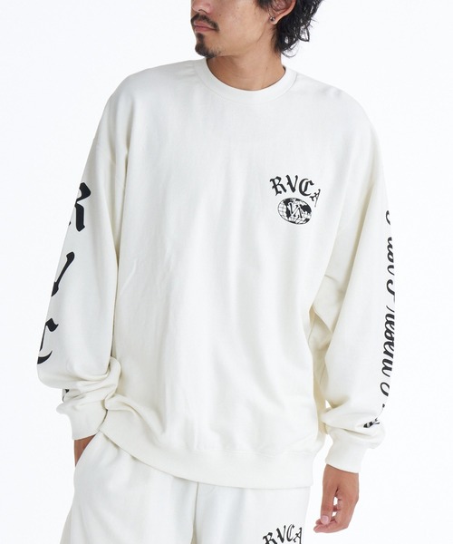 RVCA(ルーカ)の「RVCA VA WORLD WIDE CR(スウェット・メンズ・ホワイト系2/ブラック/チャコール・M/L)」の6枚目の写真