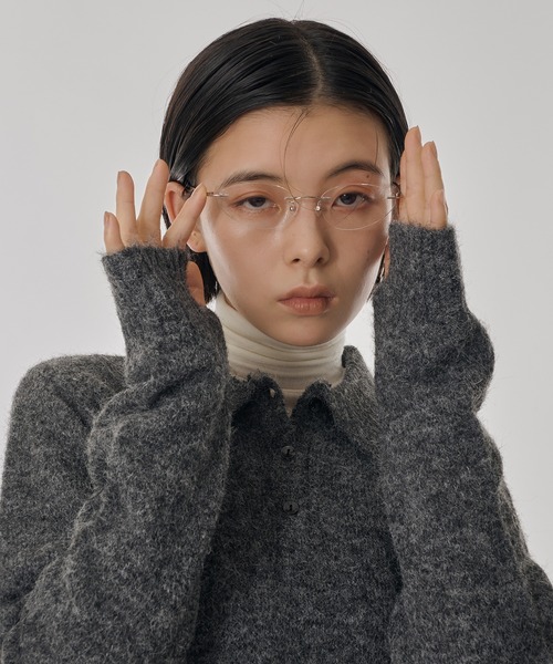 Perushu(ペルーシュ)の「フィンガーホールショートポロニット(ニット/セーター・レディース・チャコールグレー/ミント/ダークブラウン・SMALL/MEDIUM)」の14枚目の写真