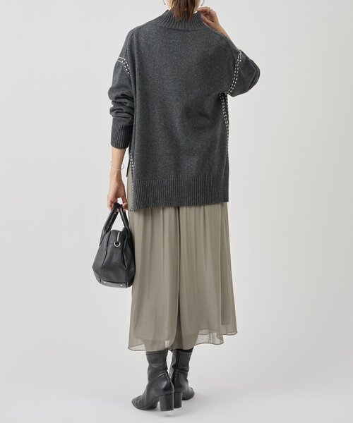 BEARDSLEY ビアズリー ケーブル編みニット　グレー ビアズリー グレー ケーブル編み ニットセーター 長袖 BEARDSLEY