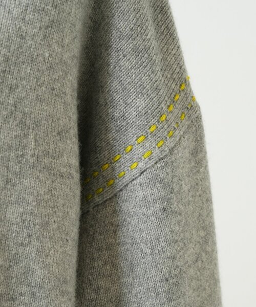 BEARDSLEY（ビアズリー）の「ステッチニット（ニット/セーター・レディース・チャコールグレー/ライトグレー・FREE）」の22枚目の写真