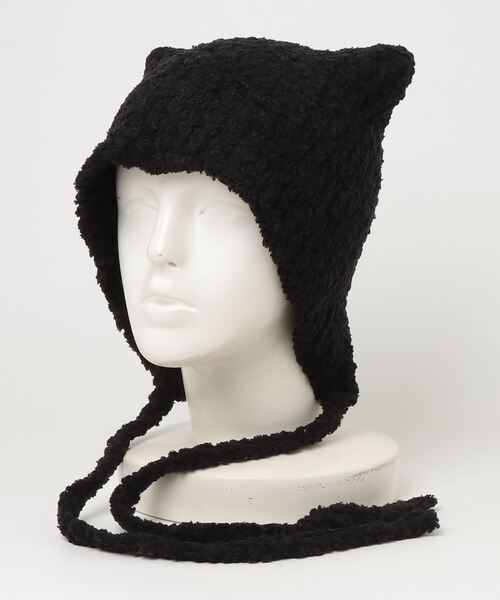 Fabulous（ファビュラス）の「fabulous 猫耳ニット帽（ニットキャップ/ビーニー・レディース・ブラック/アイボリー/ベージュ・FREE）」の8枚目の写真