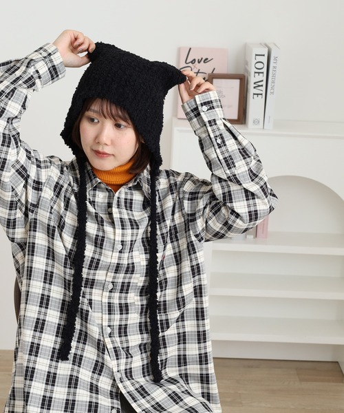 セール】fabulous 猫耳ニット帽（ニットキャップ/ビーニー）｜Fabulous