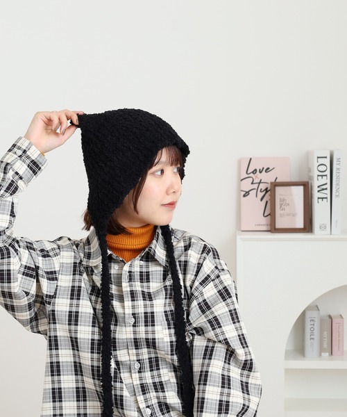 Fabulous（ファビュラス）の「fabulous 猫耳ニット帽（ニットキャップ/ビーニー・レディース・ブラック/アイボリー/ベージュ・FREE）」の17枚目の写真