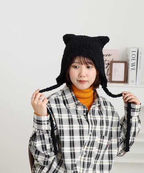 Fabulous（ファビュラス）の「fabulous 猫耳ニット帽（ニットキャップ/ビーニー・レディース・ブラック/アイボリー/ベージュ・FREE）」の20枚目の写真