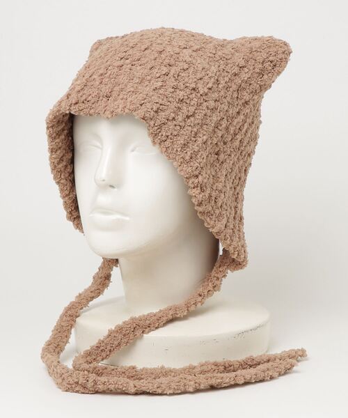 Fabulous（ファビュラス）の「fabulous 猫耳ニット帽（ニットキャップ/ビーニー・レディース・ブラック/アイボリー/ベージュ・FREE）」の9枚目の写真