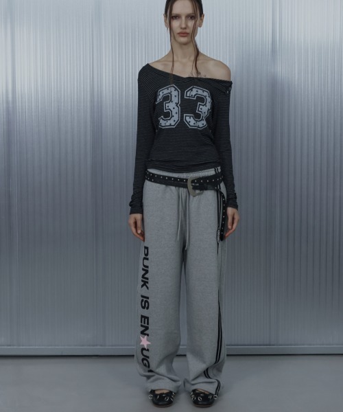 SETUPEXE（セットアップイーエックスイー）の「【SETUP‐EXE】33 STRIPE V-NECK TOP / 【セットアップエグゼ】33ストライプ長袖Ｖネック長袖Ｔシャツ（Tシャツ/カットソー・レディース・杢グレー/ブラック/ホワイト・ONE SIZE）」の15枚目の写真