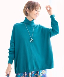 ウォームレーヨンストレッチハイネック ニット