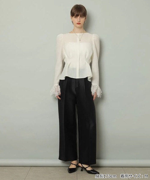 CADUNE(カデュネ)の「ドレスタックパンツ(その他パンツ・レディース・ホワイト/ライトブルー/ブラック・34/36/38/40)」の6枚目の写真