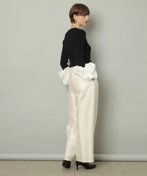 CADUNE(カデュネ)の「ドレスタックパンツ(その他パンツ・レディース・ホワイト/ライトブルー/ブラック・34/36/38/40)」の15枚目の写真