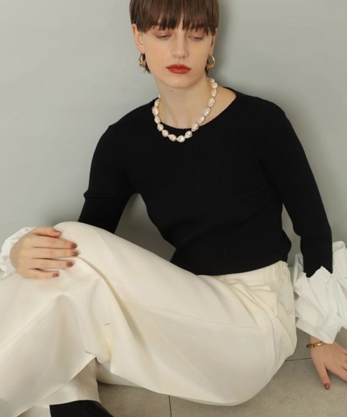 CADUNE(カデュネ)の「ドレスタックパンツ(その他パンツ・レディース・ホワイト/ライトブルー/ブラック・34/36/38/40)」の17枚目の写真