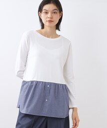 Reflect | 【重ね着でも一枚着でも◎】ドッキングジャージトップス(Tシャツ/カットソー)