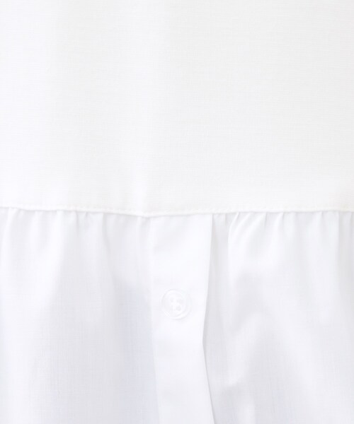 Reflect(リフレクト)の「【重ね着でも一枚着でも◎】ドッキングジャージトップス(Tシャツ/カットソー・レディース・ブルー系その他4/アイボリー・11/09)」の6枚目の写真