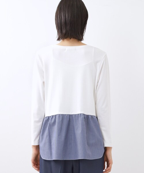 Reflect(リフレクト)の「【重ね着でも一枚着でも◎】ドッキングジャージトップス(Tシャツ/カットソー・レディース・ブルー系その他4/アイボリー・11/09)」の14枚目の写真