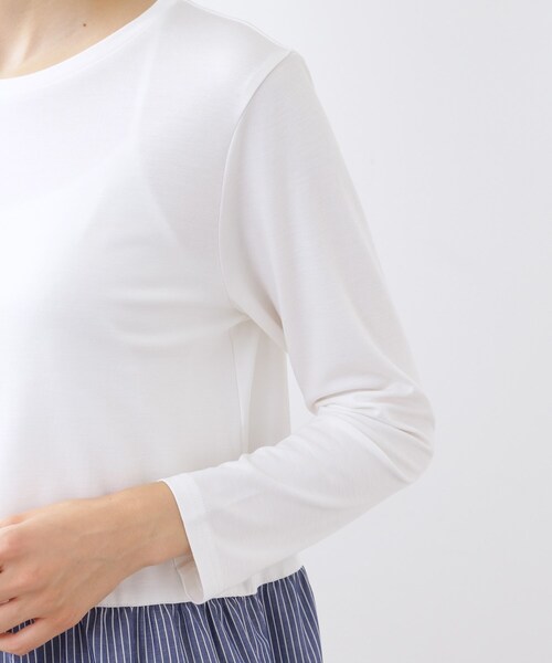 Reflect(リフレクト)の「【重ね着でも一枚着でも◎】ドッキングジャージトップス(Tシャツ/カットソー・レディース・ブルー系その他4/アイボリー・11/09)」の16枚目の写真