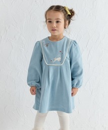 moimoln（モイモルン）の「キャットベロア長袖ワンピース（ワンピース・キッズ）」