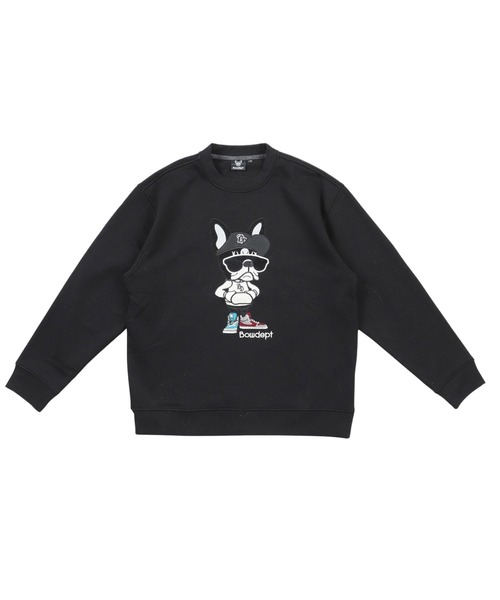 TETE(テット)の「【TETE SELECTION】DOG刺繍起毛クルートレーナー/スウェット クルーネック 長袖 カジュアル ストリート(スウェット・メンズ・ブラック/杢グレー・MEDIUM/LARGE/X-LARGE)」の1枚目の写真