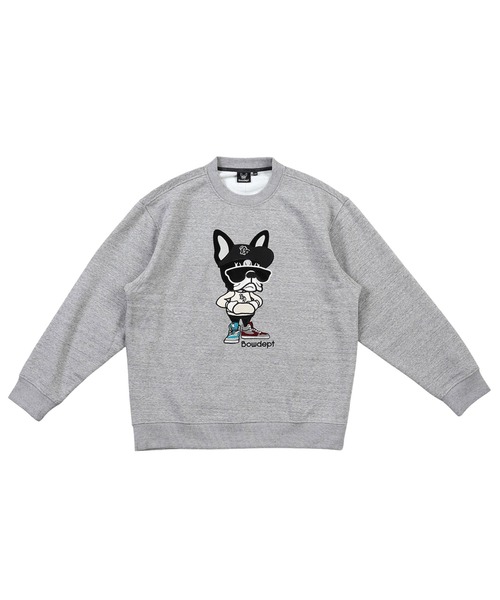 TETE(テット)の「【TETE SELECTION】DOG刺繍起毛クルートレーナー/スウェット クルーネック 長袖 カジュアル ストリート(スウェット・メンズ・ブラック/杢グレー・MEDIUM/LARGE/X-LARGE)」の12枚目の写真