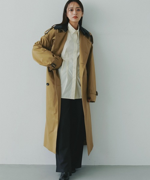 AJUGA.（アジュガ）の「ノータックスマートワイドパンツ（スラックス・レディース・グレー/ブラック/ホワイト・S/M）」の18枚目の写真