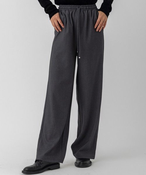 AJUGA.（アジュガ）の「ノータックスマートワイドパンツ（スラックス・レディース・グレー/ブラック/ホワイト・S/M）」の19枚目の写真