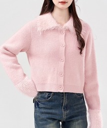 リブ」に該当するカーディガン/ボレロ（ピンク/桃色系