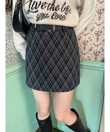 PHILLY（フィリー）の「《2点セット》ベルト付きチェックスカート（スカート・レディース）」